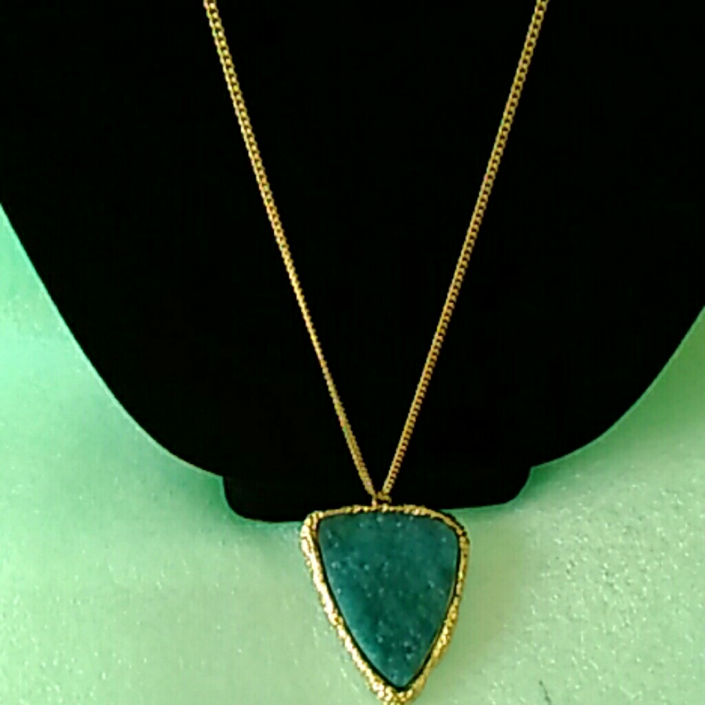 Aqua Blue Genuine Gemstones Necklace